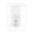 thumbnail image 1 of Lalia Home White Framed Table Lamp with Clear Cylinder Glass Shade, Large, 1 of 4
