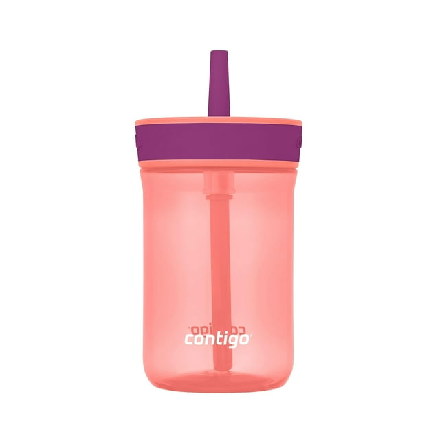 Vaso Contigo Kids Leighton Straw de 400 ml con tapa a prueba de derrames