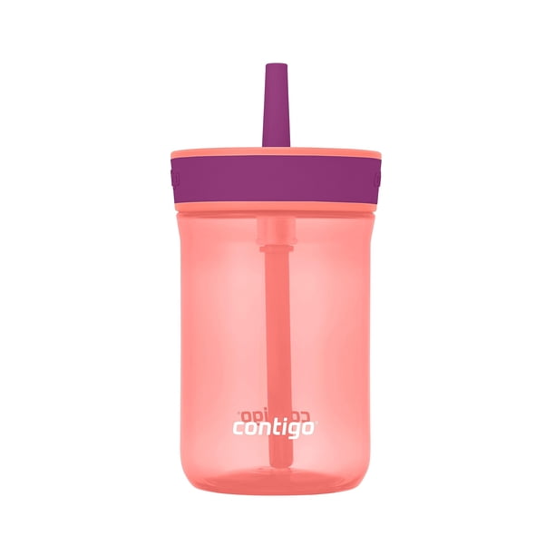 Vaso Contigo Kids Leighton Straw de 400 ml con tapa a prueba de derrames