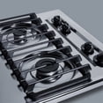thumbnail image 4 of 30" wide gas cooktop with four sealed burners, chrome surface, and cast iron grates; made in the USA, 4 of 4