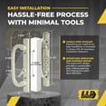 thumbnail image 6 of 8.5" Legacy Sliding Patio Glass Door Offset Handle Set - Sash Controls 2265 WITH Mortise Lock 45° for Replacement Fits 3-15/16” Screw Hole Spacing and 1-1/4" to 2-1/4" Door Thickness, 6 of 7