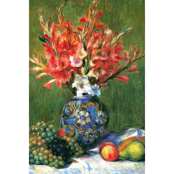 Art.com Flowers and Fruit Art Print by Pierre-Auguste Renoir, 12" x 18"
