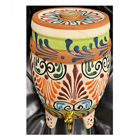 

Made in Mexico Tequila Barrel Mexican Tequilero Madera Beer Wine Rum Barril Hand Painted Barro Clay