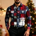 thumbnail image 4 of Atogsazn Men's Christmas Shirt Casual Button Down Long Sleeve Shirts Lightweight Basic Tuniv Tops Outerwear Black S Fashion, 4 of 5