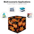 thumbnail image 2 of Maple Ieaf Pumpkin Foldable Clothes Storage Box with Handle, 10.8"x10.5"x10.6", Large Capacity Storage Bin Basket, 2 of 6
