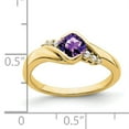 thumbnail image 2 of Primal Gold 10 Karat Yellow Gold Amethyst and Diamond Ring, 2 of 4