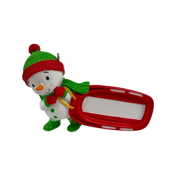 2009 Sledding Snowman (Snowman) Hallmark Keepsake Christmas Tree Ornament - QLZ3901