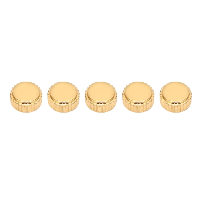 5 piezas de repuesto de corona de reloj, accesorios de repuesto de cabeza de reloj mecánico de cuarzo plano de acero, dorado, 6mm/0,24 pulgadas