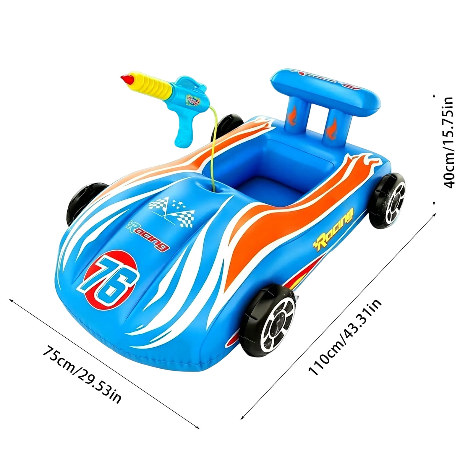 Kids Pool Floats with Water Gun, Pool Toys for Kids Ages 3-8, Inflatable Ride-on Toddler Pool Float Outdoor Summer Beach Water Toys for Boys and Girls