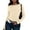 Beige, variant on WTOBBY Women's Fashion Black Color Blocking Round Neck Long Sleeve T-Shirt Top, Casual Stylish Blouse for Comfortable and Versatile Everyday Outfits,Beige L