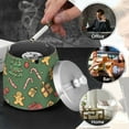 thumbnail image 4 of Yayeee Ashtray with Lid for Cigarette Smokeless Stainless Steel Home Ash Holder, Yellow Christmas Gingerbread, 4 of 7