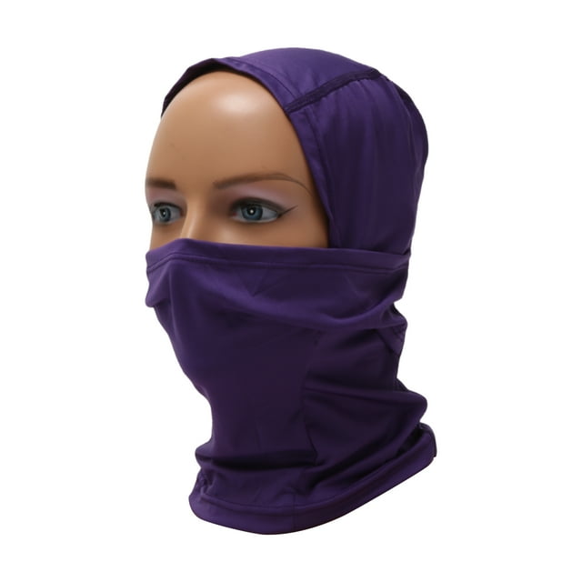 Máscara Facial Completa de Poliéster a Prueba de Viento, de Secado Rápido Púrpura Profundo 1 Pcs