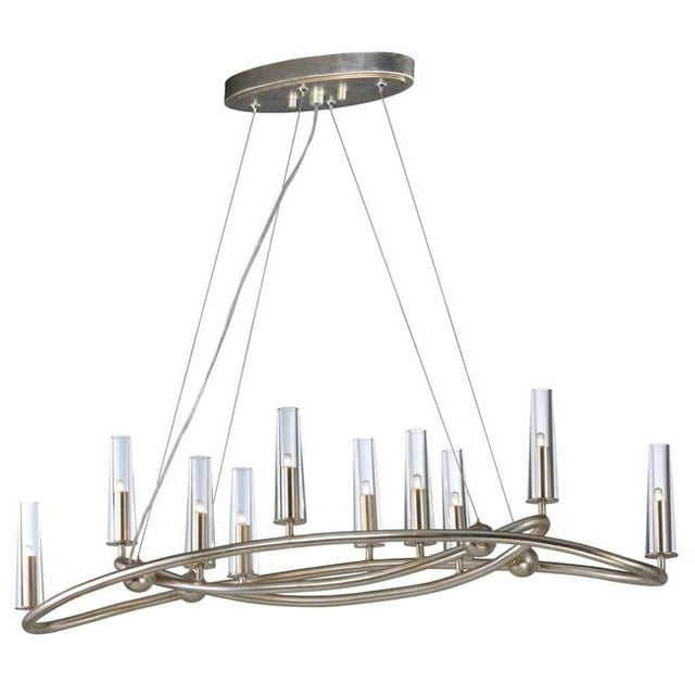 Maxim 38498CLGS Entwine 10-Light Chandelier, Golden Silver