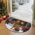 thumbnail image 5 of Half Round Doormat Deer/Santa/Snowman Christmas Semi Circle Rug Non Slip Indoor Outdoor Entrance Washable Front Floor Mat for Kitchen Bathroom Patio Fireplace Holiday Decor, 5 of 6