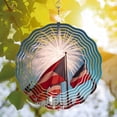 thumbnail image 2 of 3D Metal Hanging Wind Spinners for Yard & Garden - Vibrant Circular Patterns with Fireworks Design Perfect for Outdoor Decor, 2 of 6