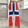 thumbnail image 2 of Norwegian Flag Pajama Pants Comfortable Elastic Waist Pajamas Fashion Sleepwear Bottoms Plus Size Homewear, 2 of 6