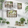 thumbnail image 7 of Wall Planter Propagation Stations - Hanging Glass Terrarium Tube Vase with Wood Shelf for Indoor Plants Cutting - Rustic Wall Decor for Farmhouse$$Garden & Patio, 7 of 7