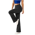 thumbnail image 6 of ShomPort Flare Leggings for Women with Pockets Bootcut Yoga Pants High Waisted Stretchy Workout Pants, 6 of 9