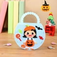 thumbnail image 4 of kjfeif Halloween Candy Bag, Children's tote Bag,Ages 8 12 Girls Halloween Decorations Pumpkin Candy Bags Halloween Bucket DIY Kids Craft Kit for Indoor Outdoor Easter Arts and Crafts for Kids, 4 of 5