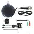 thumbnail image 2 of GOOHOCHY Black Microphone with Stand and Cable for Audio Recording Pop Filter Included Great Gift 6.5mm Size, 2 of 8