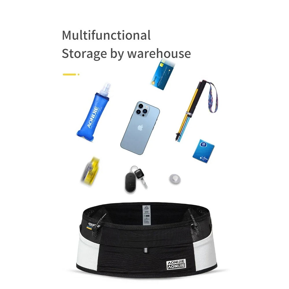 AONIJIE W8121Running Belt Comfortable and Breathable Waist Fanny Pack for Jogging Yoga Cycling Hiking Fitness (XL)