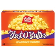 JOLLY TIME Blast O Butter Microwave Popcorn, 24 Ct (3.2 oz. Bags) Gluten-Free