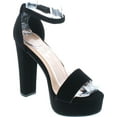 thumbnail image 7 of Top Moda Women's Top Moda Thomas-52 Open Toe High Chunky Block Heel Platform Ankle Strap Sandals, 7 of 7