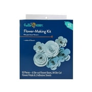 Hello Hobby Aqua Blue Paper Flower Craft Kit, 90 Pieces