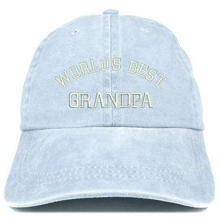 Trendy Apparel Shop World's Best Grandpa Embroidered Pigment Dyed Low Profile Cotton (Best Dark World Deck Profile)