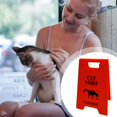 thumbnail image 3 of Fall Decorations Outdoor Caution Cat Vomit Sign Humorous Double Printed Desk Warning Sign Humorous Double Printed Desk Warning Sign Funny For Cat Lovers(Red Or Yellow), 3 of 8
