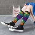 thumbnail image 4 of Bixox Pride Rainbow Patterned Men's and Women's Knee Socks High Socks Outdoor Sports Socks, 4 of 5