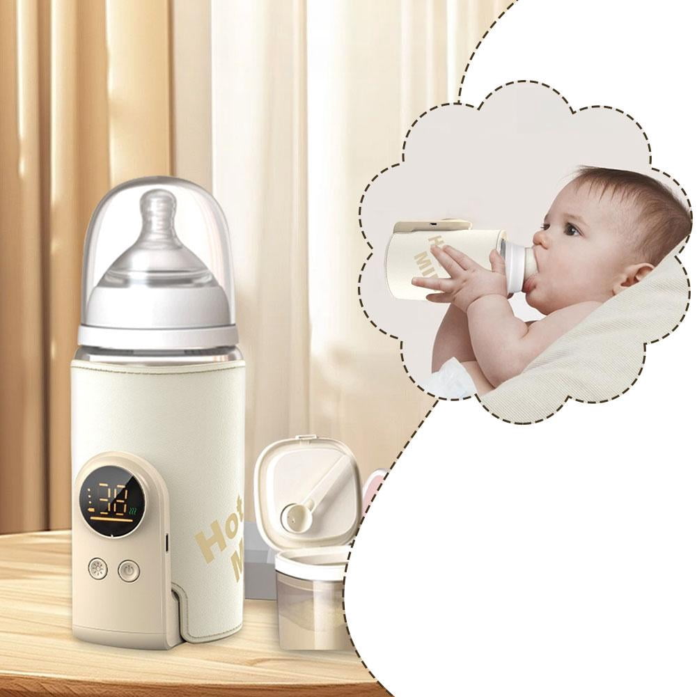 Portable Bottle Warmer for Travel 18W Fast Heating with LCD Temperature Control, 6000/8000mAh Battery-Powered Warmer for Liquids, Leak-Proof & Waterless Design for Home, Car, Outdoor Use