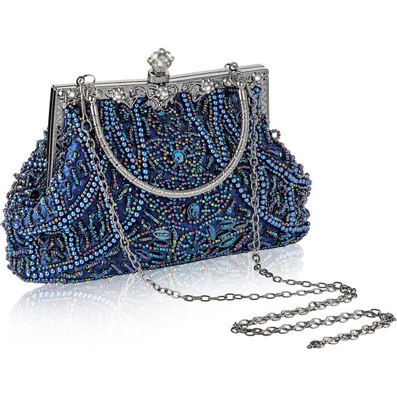 1920s Vintage Beaded Clutch Evening Bags for Women Bride Wedding Guests Gift Purse Graduation Prom Party Clutch