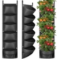 thumbnail image 1 of Bolsas para plantas, 105x0,3 m, macetero de pared Vertical de 6 bolsillos actualizado, bolsas para macetero para colgar en la pared, para césped y jardín, plantas de valla de jardín Rojo Verde Cocina, Decoración y Otros, 1 of 5