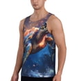 thumbnail image 2 of KLL Night Sky Turtle Print Men's Muscle Gym Workout Stringer Tank Tops Bodybuilding Fitness T-Shirts Tank Tops Men-XX-Large, 2 of 7