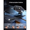 thumbnail image 4 of Cargador de coche BYUVEVSR Starlight retráctil 4 en 1 con 2 puertos USB, 4 of 7