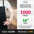 thumbnail image 2 of Clear Arm Sleeves, 18-Inch. Pack of 1000 Disposable Covers With Elastic Ends, 1 mil. Waterproof Polyethylene Protectors for Arms, 2 of 8