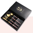 thumbnail image 1 of Gold Dinnerware Set Stainless Steel Tableware Set Knife Fork Spoon Flatware Set Dishwasher Safe Cutlery Set Gift Box_Gift Of G, 1 of 3