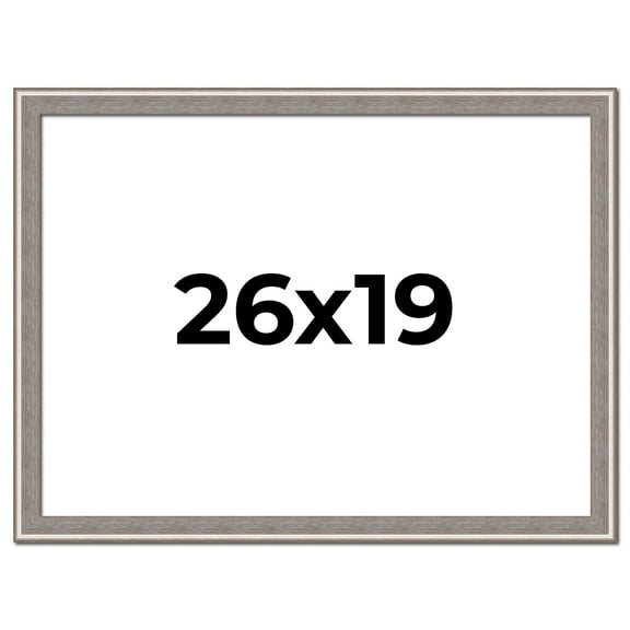 26x19 Frame Grey Real Wood Picture Frame Width 1.25 inches | Interior Frame Depth 0.5 inches | Hans