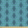 thumbnail image 2 of Ambesonne Abstract Fabric by the Yard Upholstery, Traditional Diamond Shapes, 3 Yards, Dark Sky Blue Sea Blue, 2 of 5