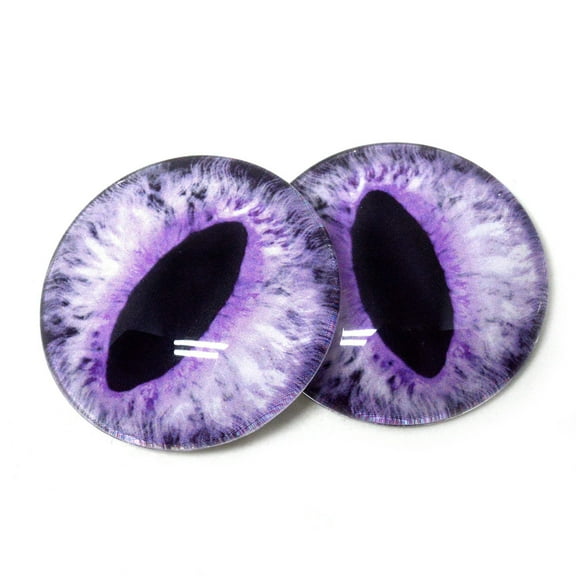 Light Purple Cat or Dragon Glass Eyes