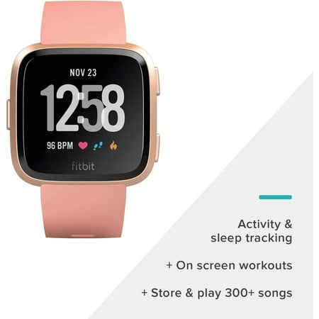 Fitbit Versa Smartwatch - Rose Gold Peach Band | Walmart Canada