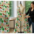 thumbnail image 5 of Soimoi Green Cotton Voile Fabric Stripe & Mixed Veggies Vegetable Printed Fabric 1 Yard 58 Inch Wide, 5 of 7