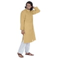 thumbnail image 3 of Atasi Designer Solid Kurta For Menâ€™s Mandarin Collar Cotton Ethnic Long Wear, 3 of 7