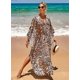 thumbnail image 2 of Vestidos Kaftan de talla grande para mujer, traje de baño estampado, bata de caftán de playa, ropa de salón Maxi, 2 of 4