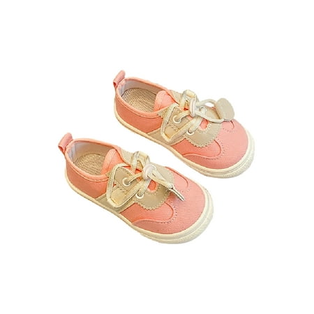

Bellella Unisex Canvas Shoes Drawstring Flats Soft Sole Walking Shoe Slip Resistant Sneakers Outdoor Running Sneaker Pink 9C