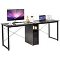 thumbnail image 6 of 2 Person Computer Desk with Cabinet and X-Shaped Frame, 6 of 6
