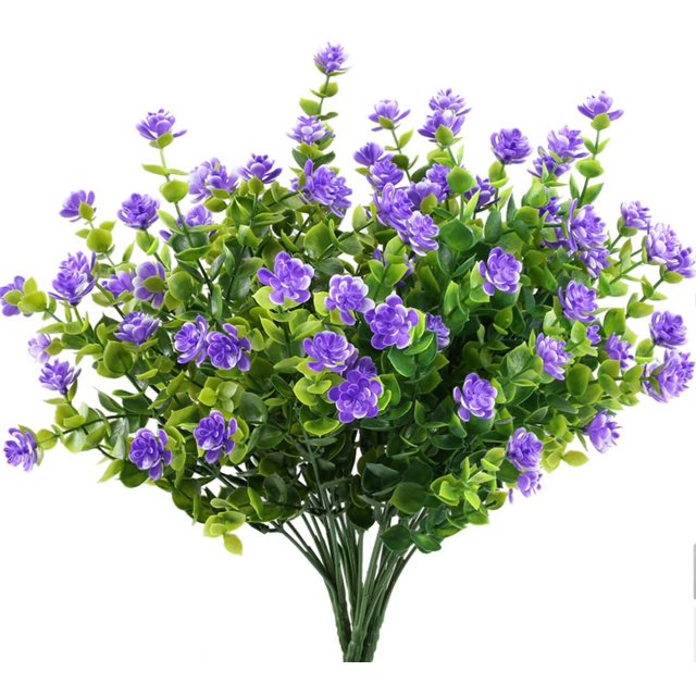 4pcs7 Cabeza 35 Tenedores Eucalipto Rosa Flor Falsa-Púrpura Ofspeizc MZQ-0790-1