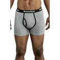thumbnail image 3 of Knocker Men's Multi Colors Cotton & Spandex Stretch Boxer Briefs Underwear (BlackB/H Grey/Navy/BlackW, S), 3 of 5