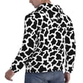 thumbnail image 6 of Daiia Cow Print Black White for Men's Fashion Hoodies & Sweatshirts with Kangaroo Pocket Hooded Sweatshirt Breathable & Moisture Wicking-XX-Large, 6 of 7